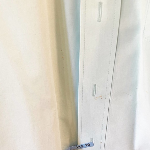 IZOD Blue Button Down Dress Shirt Medium - Picture 8 of 11